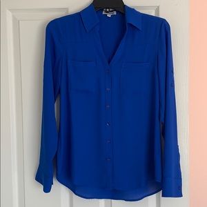 Express Portofino Shirt Royal Blue XS